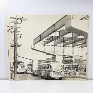 1969 Seoul South Korea City Busses Cars People Photograph 10x12"